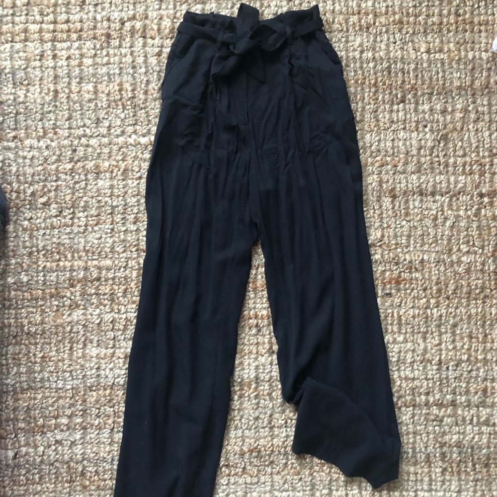 H&M Conscious Black High Waisted Paperbag Pants